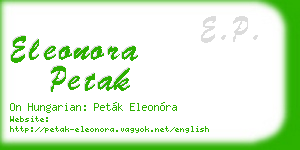 eleonora petak business card