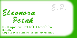 eleonora petak business card